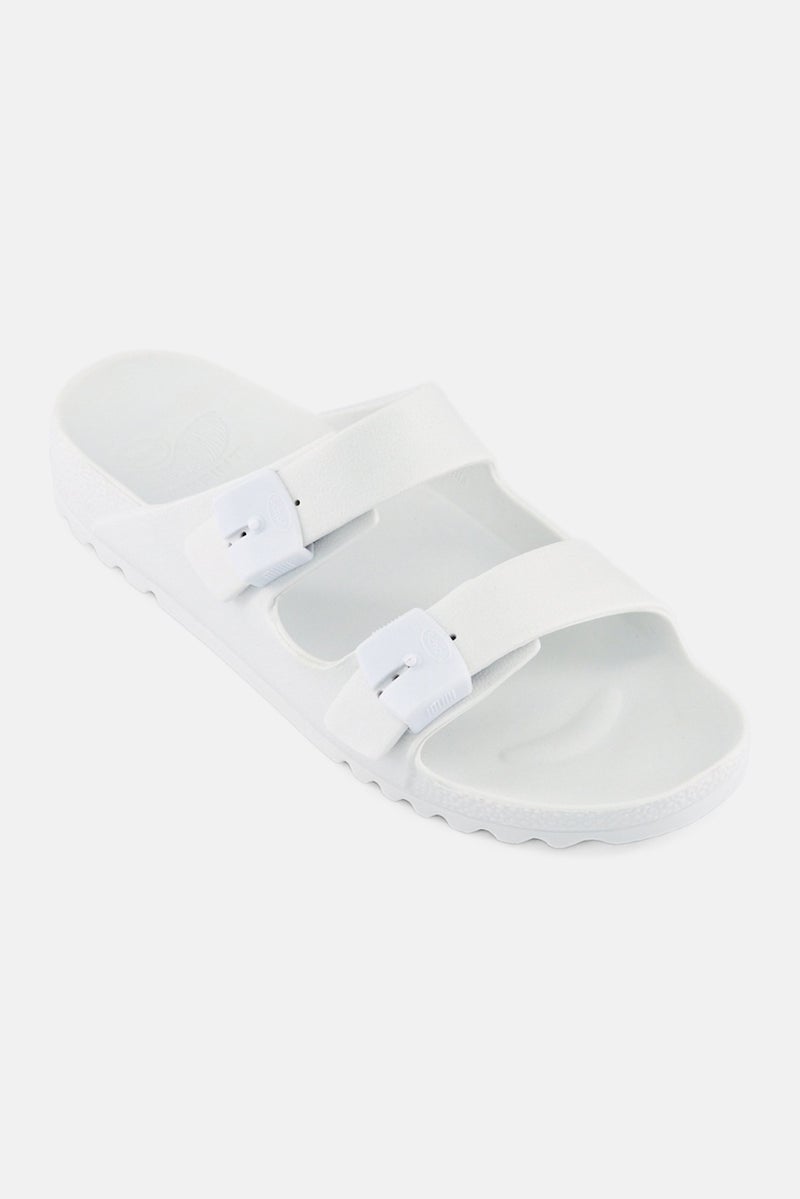 Scholl صنادل باهيا القابلة للتعديل للنساء، بيضاء - Image 1